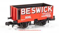 NR-7020P Peco 9ft 7 Plank Open Wagon number 996 - James Beswick Manchester
